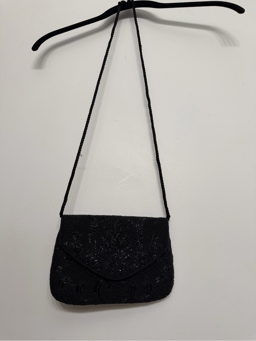 MAGID (Made in Hongkong)
Black Beaded Crossbody Evening Bag